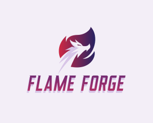 Dragon Flame Creature logo design