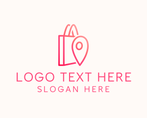 Bag Location Pin logo design