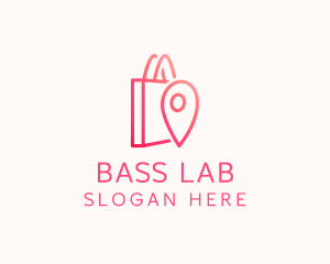 Bag Location Pin logo design