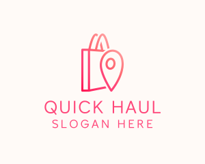 Bag Location Pin logo design