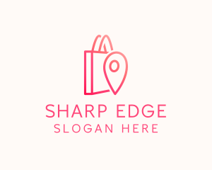 Bag Location Pin logo design