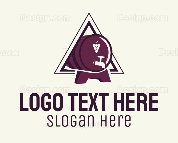 Triangle Wine Barrel Logo