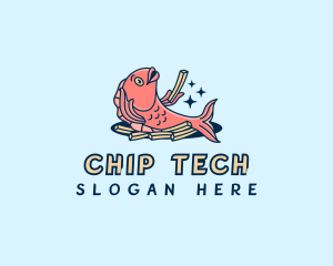 Fish Chips Fries logo design