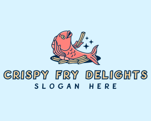 Fish Chips Fries logo design