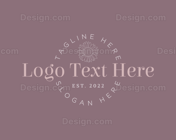 Feminine Flower Serif Wordmark Logo