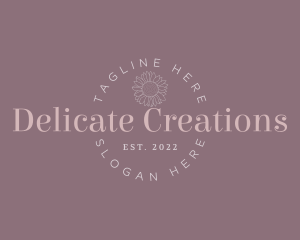 Feminine Flower Serif Wordmark  logo design