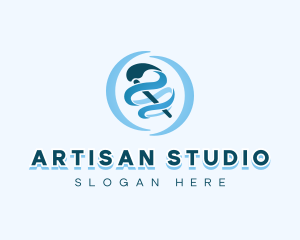 Creative Paintbrush Studio logo design