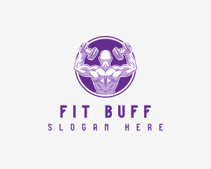 Gym  Muscle Dumbbell logo
