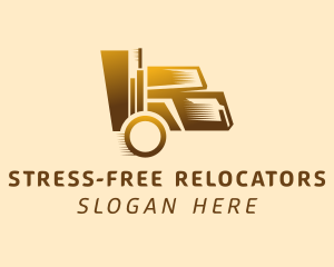 Golden Moving Truck logo design