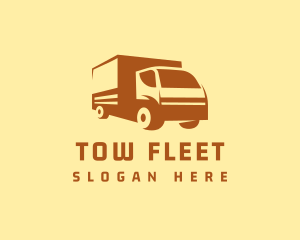 Delivery Courier Truck logo design