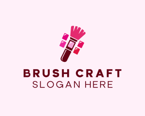 Makeup Palette Brush Cosmetics logo design