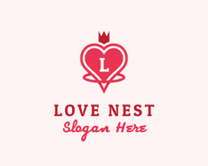 Royal Heart Love logo design