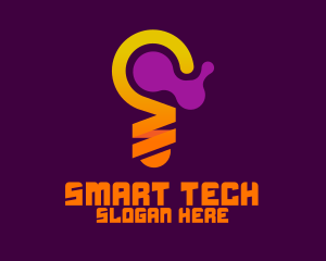 Tech Light Bulb logo design