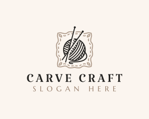 Knitting Craft Yarn logo design