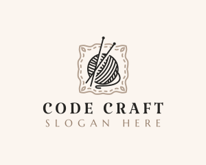 Knitting Craft Yarn logo design