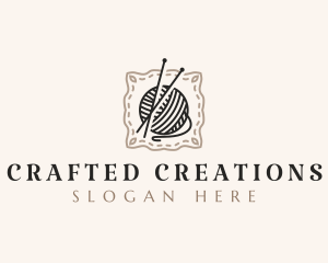 Knitting Craft Yarn logo design