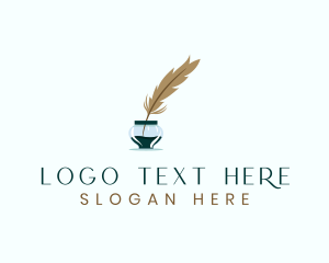Composition - Ink Feather Writing logo design