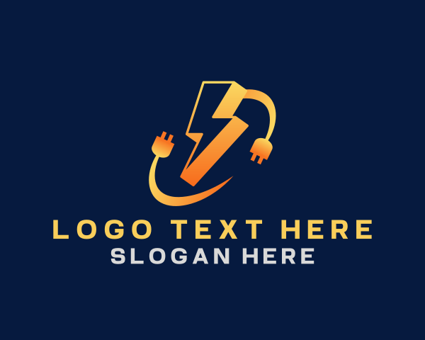 Lightning Bolt  Plug logo