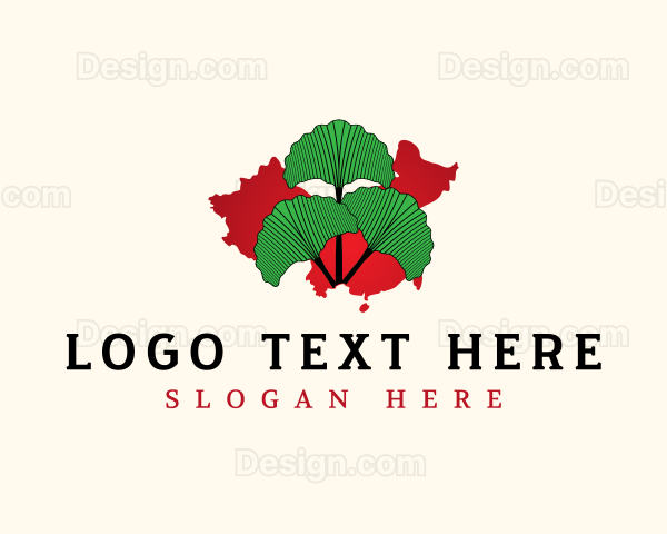 China Gingko Leaves Logo