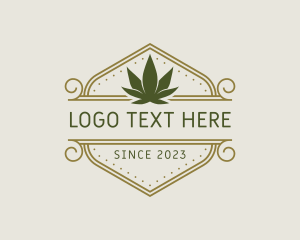 Elegant Marijuana Leaf logo