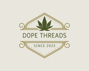 Elegant Marijuana Leaf logo design