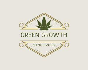 Elegant Marijuana Leaf logo design