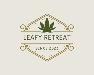 Elegant Marijuana Leaf logo design