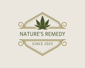 Elegant Marijuana Leaf logo design