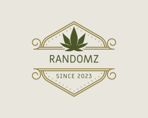 Elegant Marijuana Leaf logo
