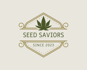 Elegant Marijuana Leaf logo