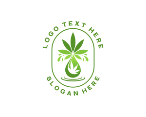 Marijuana Liquid Droplet logo