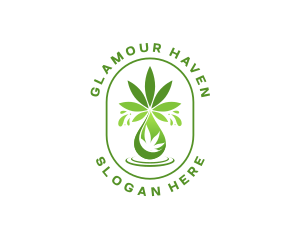 Marijuana Liquid Droplet logo