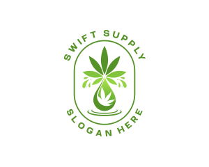 Marijuana Liquid Droplet logo