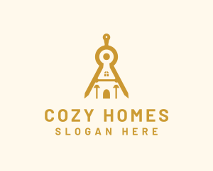 Home Construction Compass logo design