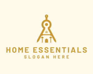 Home Construction Compass logo design