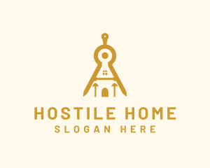 Home Construction Compass logo design