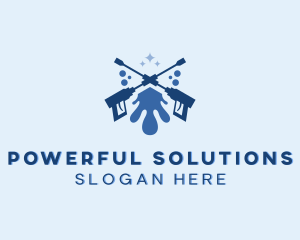 Cleaning Pressure Washer Housekeeping logo design