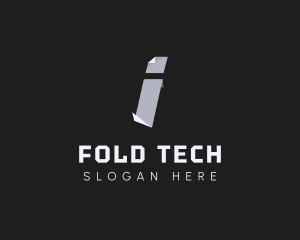 Folded Letter I logo