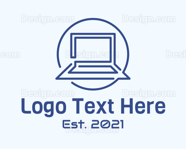 Laptop Line Art Logo