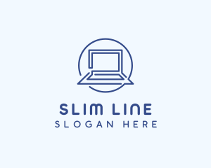 Laptop Line Art logo design