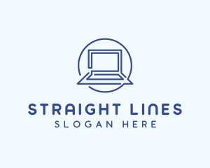 Laptop Line Art logo design