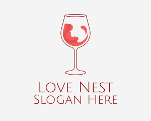 Red Wine Glass  Logo