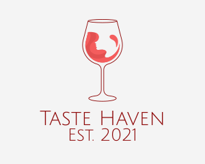 Red Wine Glass  logo design