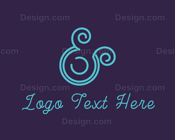 Upscale Modern Ampersand Logo