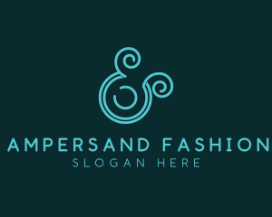 Upscale Modern Ampersand logo design