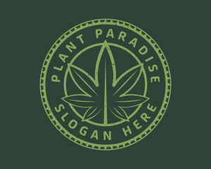 Cannabis Plant Drug logo design