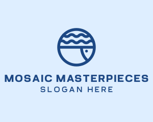 Ocean Fish Aquarium logo design