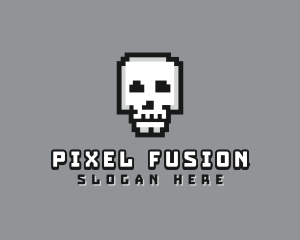 Skull Pixel Gaming logo design