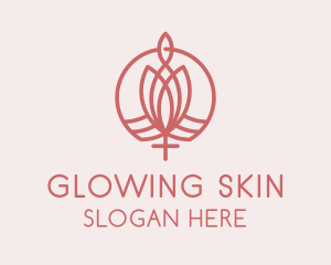 Organic Flower Cosmetics Skin Care  logo design