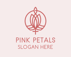 Organic Flower Cosmetics Skin Care  logo design